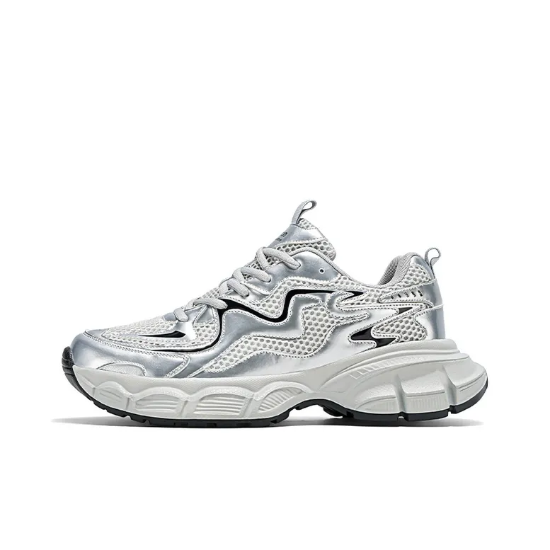 AGSDON Lightweight Height Increasing Thermal Low Top Chunky Sneakers Men's-42