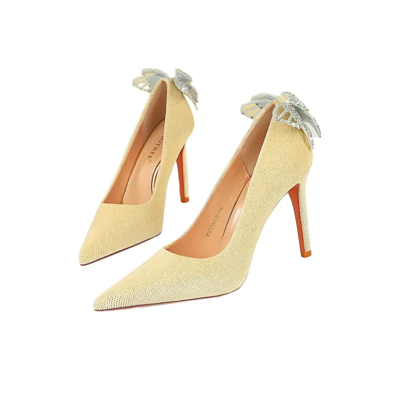 QITUMAUL Slim Heel High Heels 10cm Women's-8