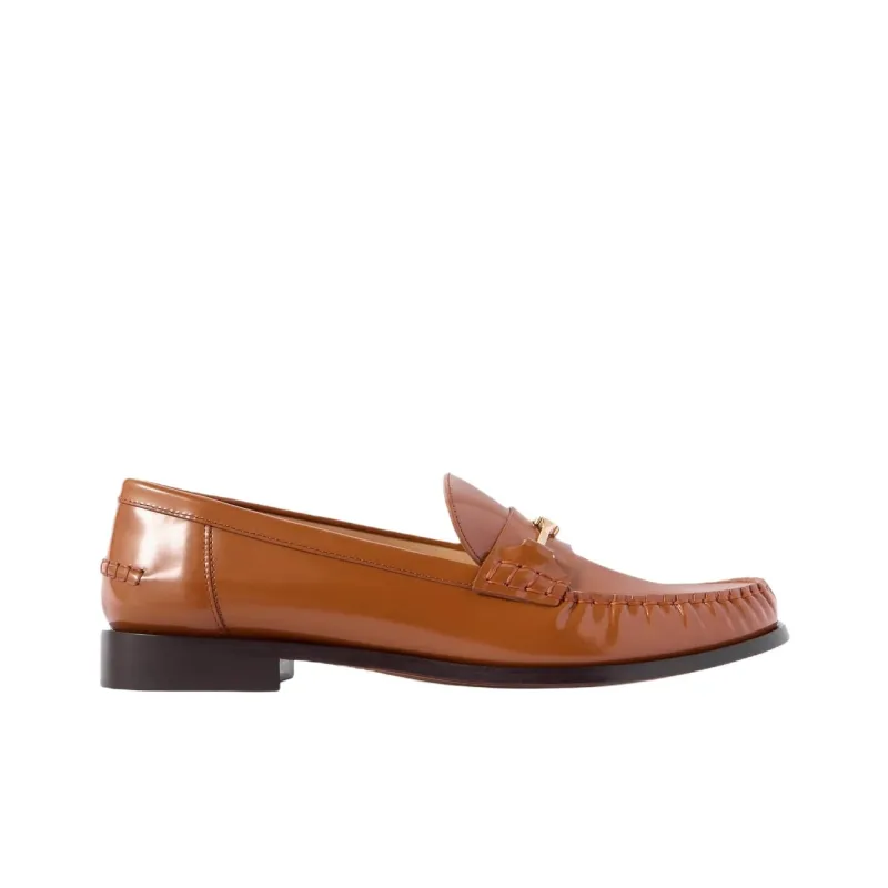 FERRAGAMO Vara Loafers Women's Brown-1