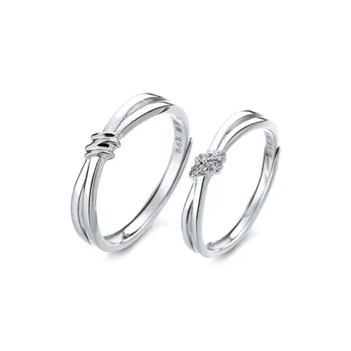 VEODO 999 Fine Silver Rings Unisex Silver Box