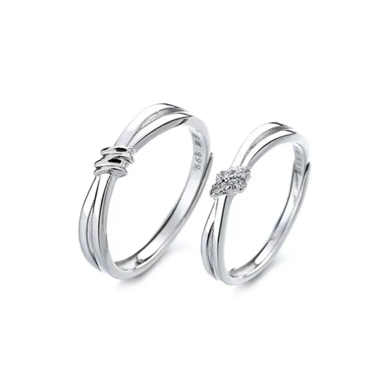 VEODO 999 Fine Silver Rings Unisex Silver Box-0