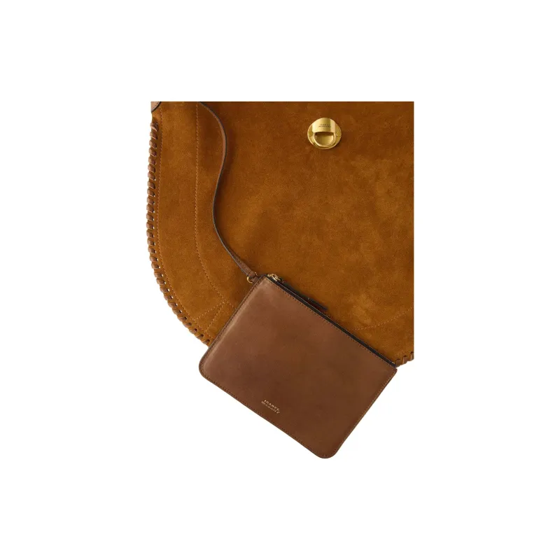 ISABEL MARANT Calf Suede Crescent Bag Shoulder Bag Women's Brown-5