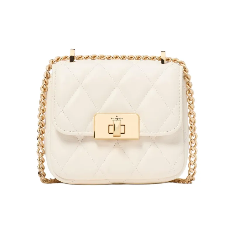 Kate Spade Cow Leather Shoulder Bag Crossbody Bag Small Size Women's Ecru-0
