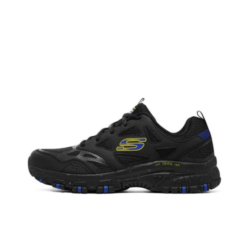 Skechers Hillcrest Cushioning Wear Resistant Low Top Running Shoes Men's Black Blue-0