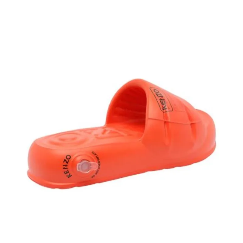KENZO Rubber Sole Slip Resistant Slide Slippers Women's Orange-3