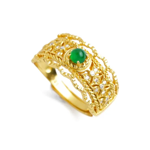 Clear Snow Ice Glutinous Rings Unisex