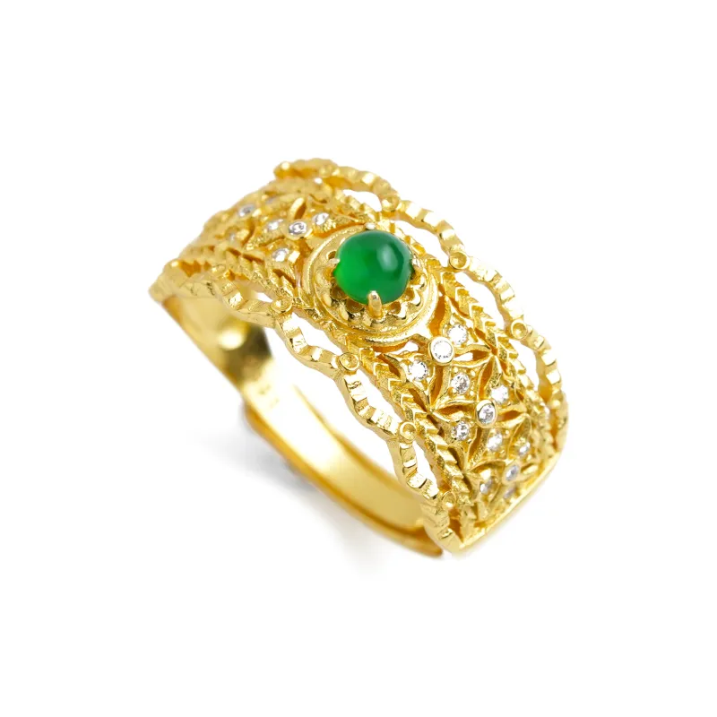 Clear Snow Ice Glutinous Rings Unisex-0
