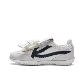 Kappa Kite Back to Back Anti Slip Wear Resistant Low Top Skateboard Shoes Women's Winter Day White, Black