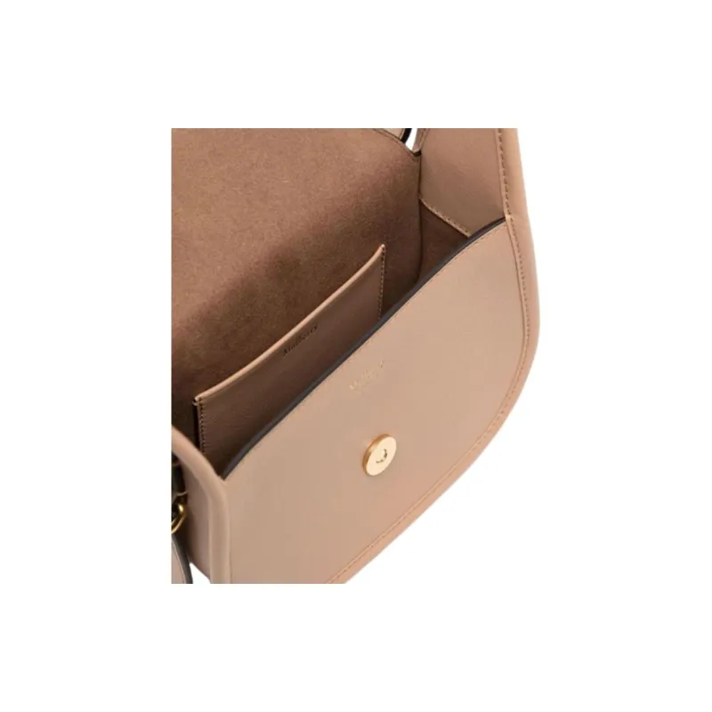 Mulberry Cow Leather Handbag Shoulder Bag Crossbody Bag Mini Women's Maple Brown-3