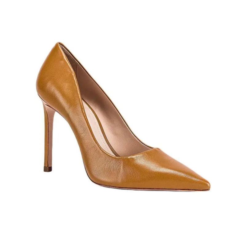 Schutz Lou Slim Heel High Heels 10cm Women's Brown-2