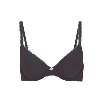 SKIMS Valentine's Day Collection SS25 FITSEVERYBODY PICOT T-SHIRT BRA Bra Women's Ash Contrast/Gray Contrast