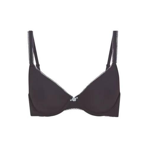 SKIMS Valentine's Day Collection SS25 FITSEVERYBODY PICOT T-SHIRT BRA Bra Women's Ash Contrast/Gray Contrast