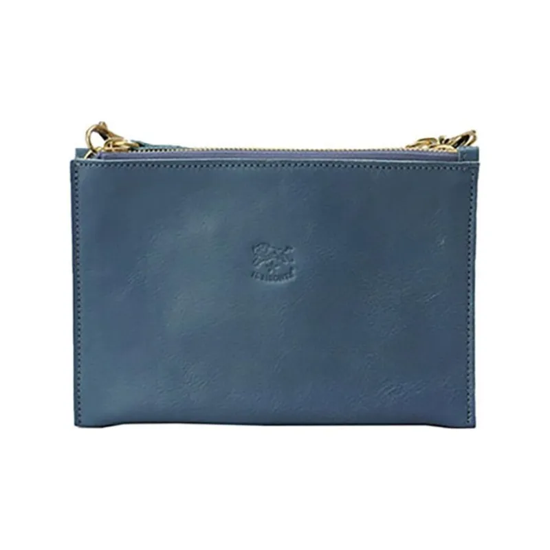 Il Bisonte Cow Leather Crossbody Bag, Shoulder Bag Women's Blue-0