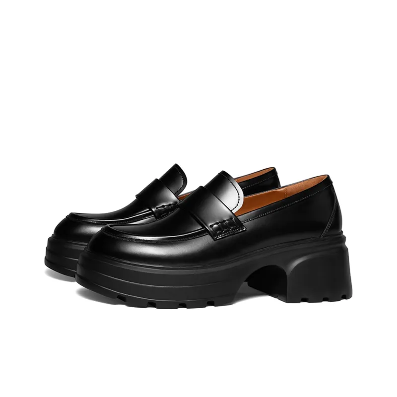 THOM WILLS Chunky Heel High Heels Women's Black-1