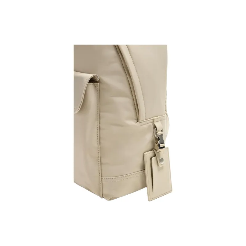 ZARA Polyester Backpack Unisex Gray White-3