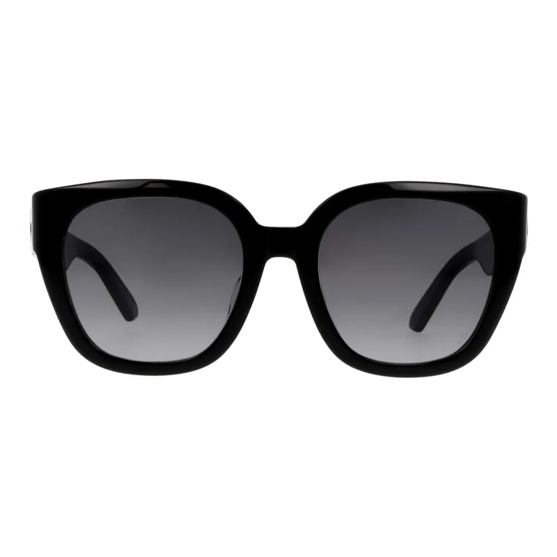DIOR Acetate Irregular Shape Sunglasses Women's Black-4