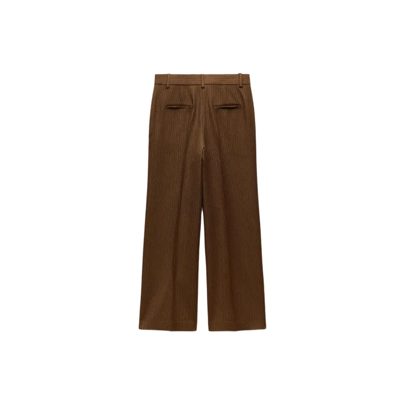 ZARA ZW Series Casual Pants Women's Yellow Ochre-1