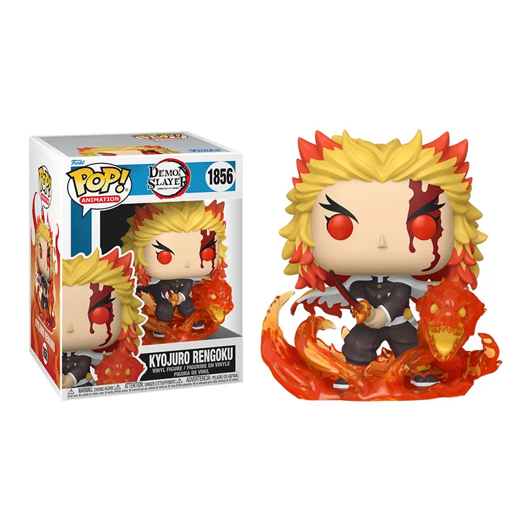 Funko Demon Slayer: Kimetsu No Yaiba Kyojuro Rengoku's Flame Breathing Chibi Figures-2