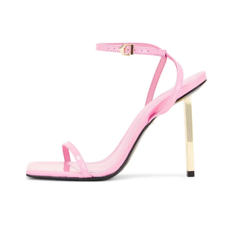 Schutz Sammy One Strap Sandals 9cm Women's Pink-0