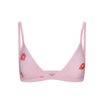 SKIMS Valentine's Day Collection SS25 SKIMS SLEEP TRIANGLE BRALETTE Bra Women's Cherry Blossom Lipstick