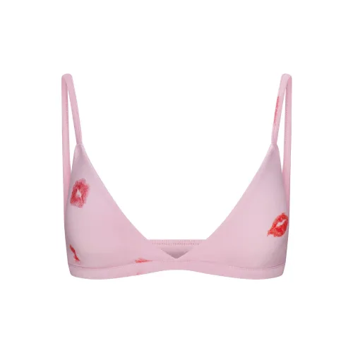 SKIMS Valentine's Day Collection SS25 SKIMS SLEEP TRIANGLE BRALETTE Bra Women's Cherry Blossom Lipstick