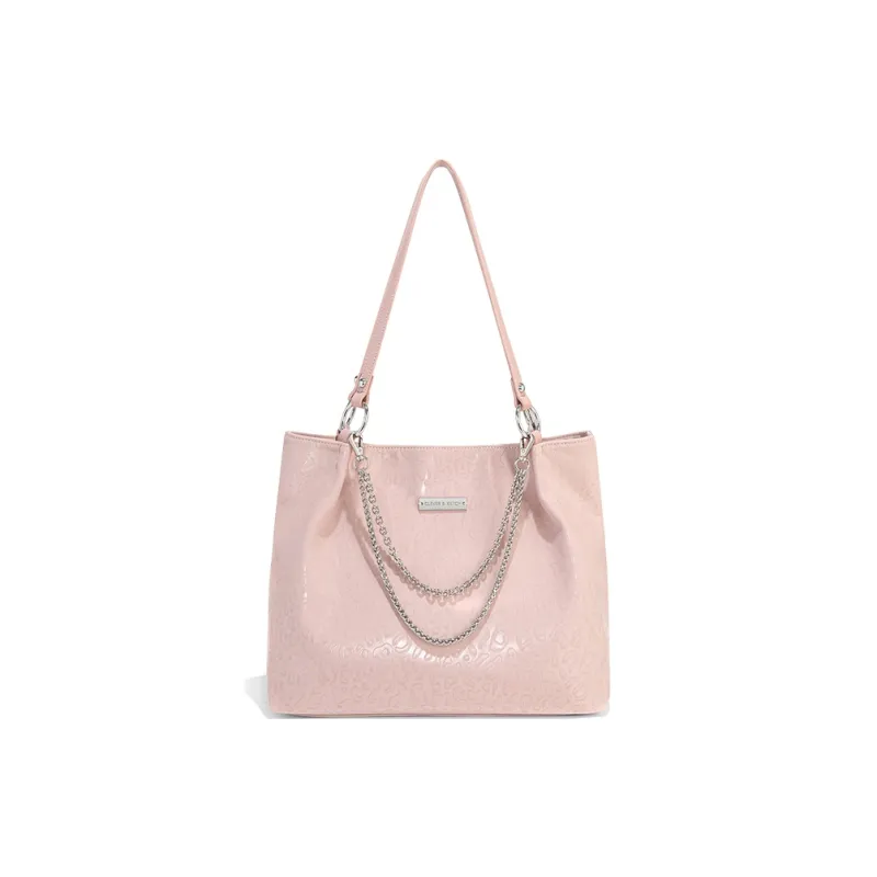 CLEVER& KETCH PU Tote Bag Shoulder Bag Regular Women's Black/Pink-3