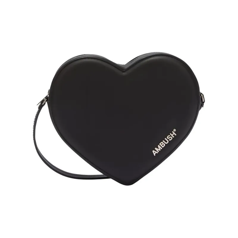AMBUSH Flat Heart Crossbody Bag 'Black'-0