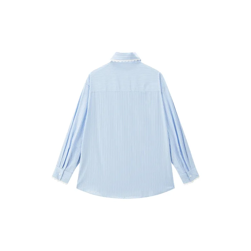 LEDIN Shirt Women's Light Denim Blue-1