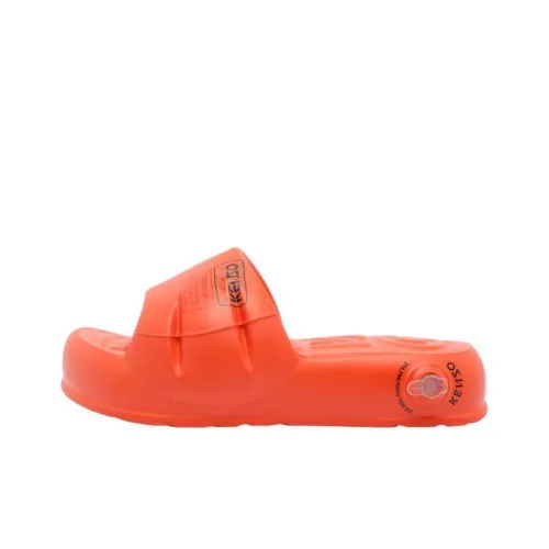 KENZO Rubber Sole Slip Resistant Slide Slippers Women's Orange