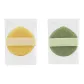 Mesh Waterdrop Facial Cleansing Pads[Yellow+Green, 1 Pc Each]