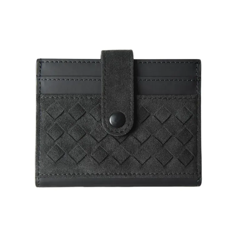 DOSRFINI Cow Leather Wallet Card Holder Clutch Regular Unisex Black/Red-0