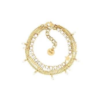 DIOR Sparkling Rhinestone Bracelets Women's Gold