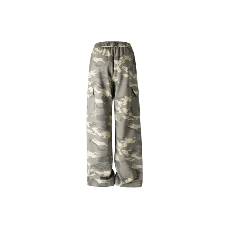 Warrior Ride The Wind Collection Open Ended Smile Collection Cargo Pants Unisex Camouflage-1