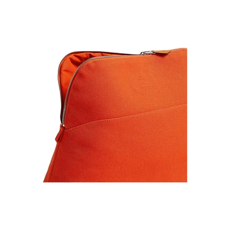 HERMES Bolide Cotton Bowling Bag Storage Bag Women's Orange-2