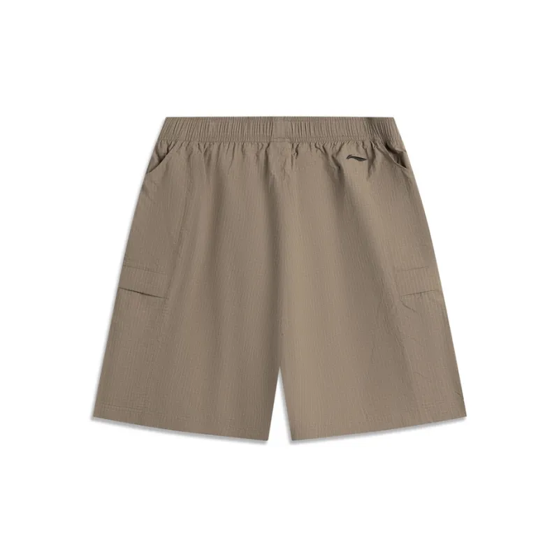 LiNing CF Tracing Cargo Shorts Men's Mushroom Brown-1