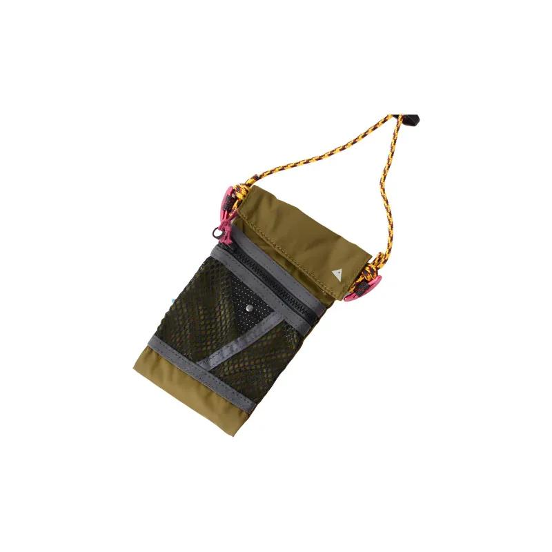 KLATTERMUSEN PU Necklace Small Bag, Cell Phone Pouch, Crossbody Bag Mini Unisex Olive Green-1