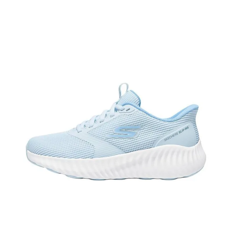 Skechers WOMEN'S GO Series Anti Slip Wear Resistant Low Top Running Shoes Women's Light Blue-0