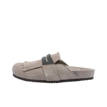 Brunello Cucinelli Embellished Round Toe Mules Women's