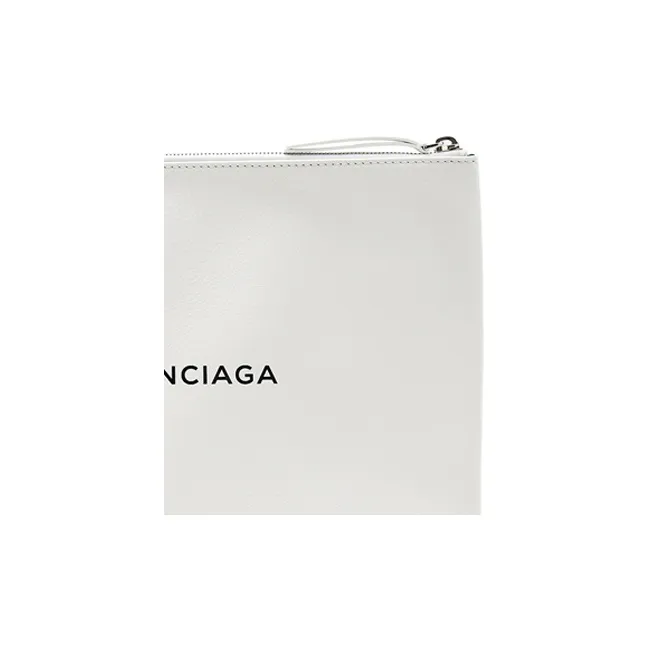 Balenciaga Cow Leather Briefcases Clutches Regular Men's White-4