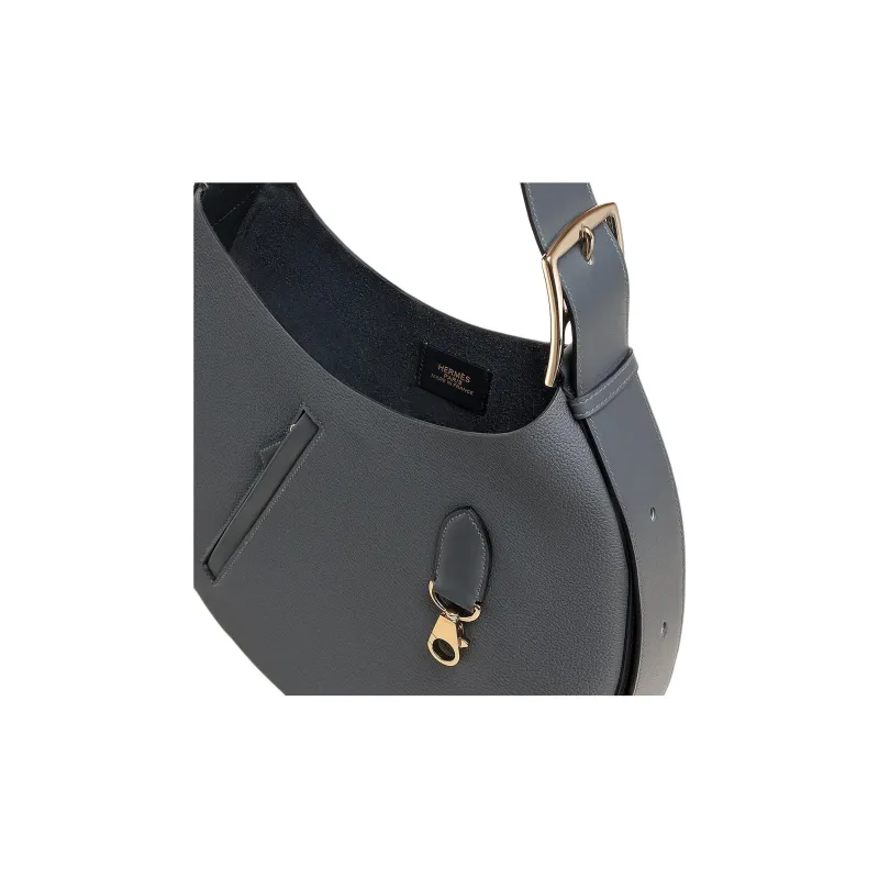HERMES Arcon Togo Leather With Swift Calfskin Handbag, Shoulder Bag Women's Dusty Gray-3