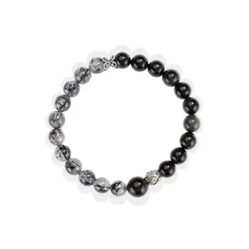 JIACUIYUN Obsidian Bracelets Unisex