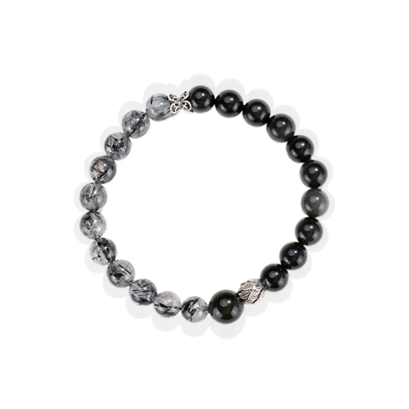 JIACUIYUN Obsidian Bracelets Unisex-0