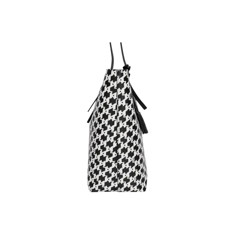 KARL LAGERFELD PVC Handbag, Crossbody, One Shoulder Bag Regular Women's Black White-1