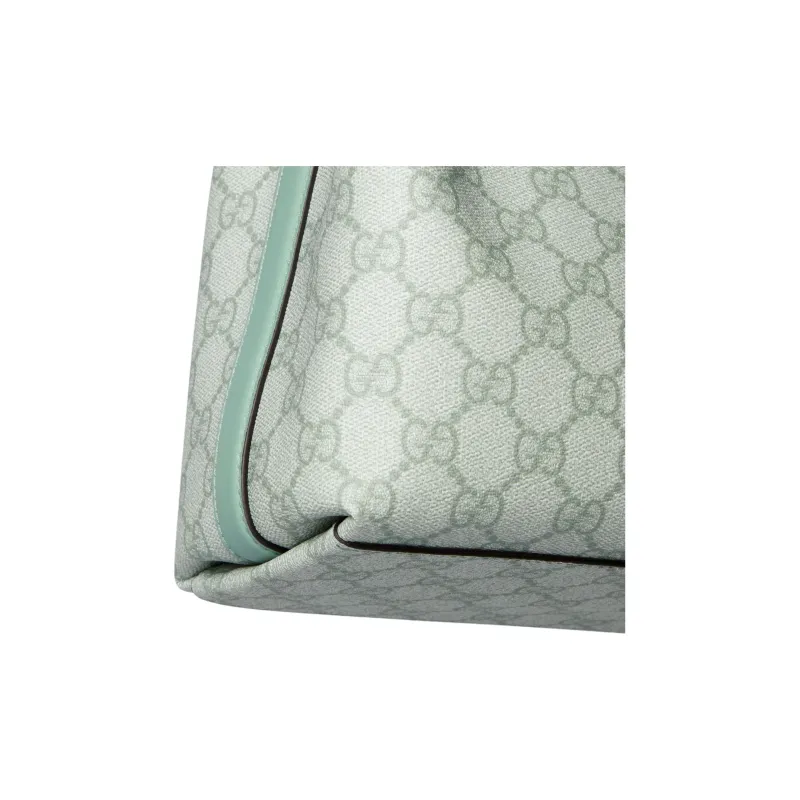 GUCCI GG Letter Coated Fabric Bucket Bag Handbag Mini Women's Sage Green-7