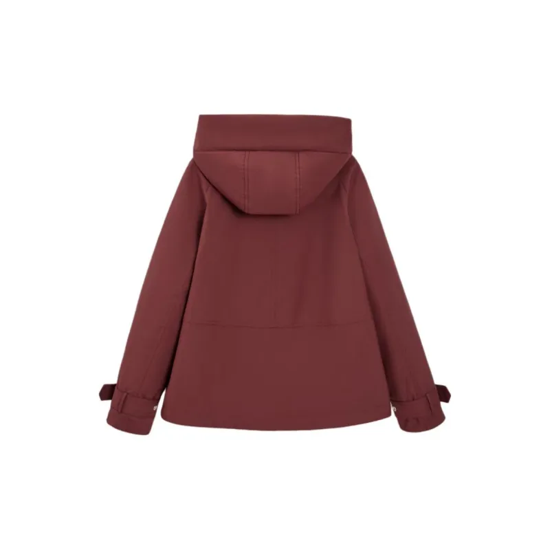 Love To Serve Puffer Jacket Women's Burgundy-1