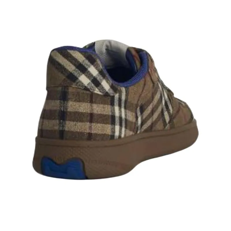 Burberry Terrace Low Top Skateboard Shoes Men's Brown-3