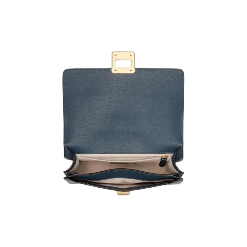 Kate Spade Cow Split Leather Shoulder Bag Medium Size Women's Cyan Stone-3