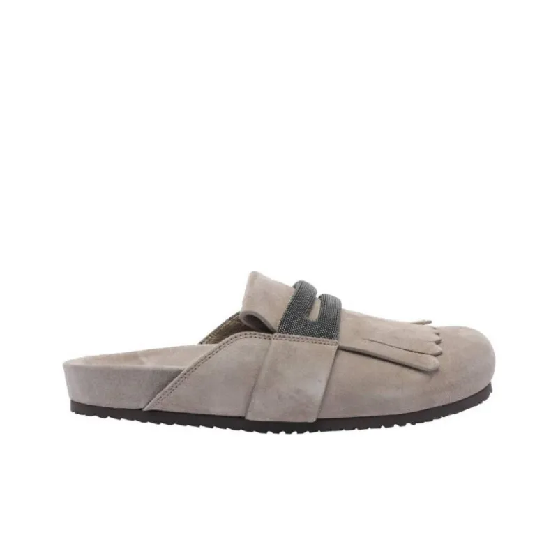 Brunello Cucinelli Embellished Round Toe Mules Women's-1