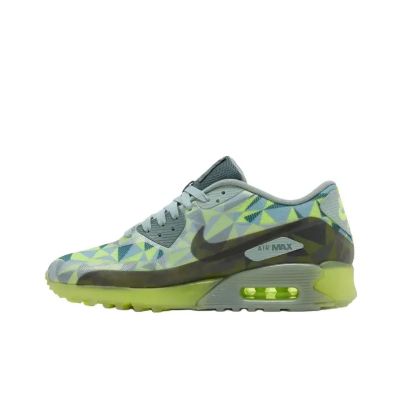 Nike Air Max 90 Anti-Slip Wear-Resistant Low-Top Running Shoes Men's Green-0