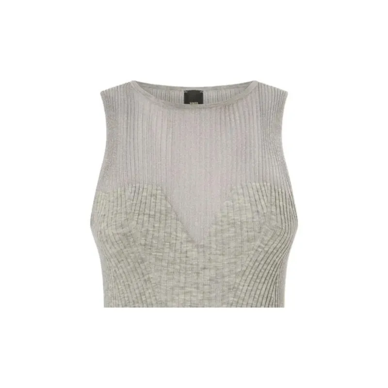 PINKO Ribbed Sleeveless Top-3